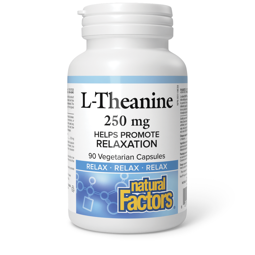 Natural Factors L-Theanine 250 mg Relax Vegetarian Capsules