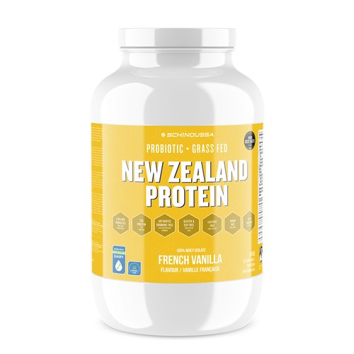 Schinoussa Probiotic Grass Fed New Zealand Whey Protein French Vanilla - 910 g