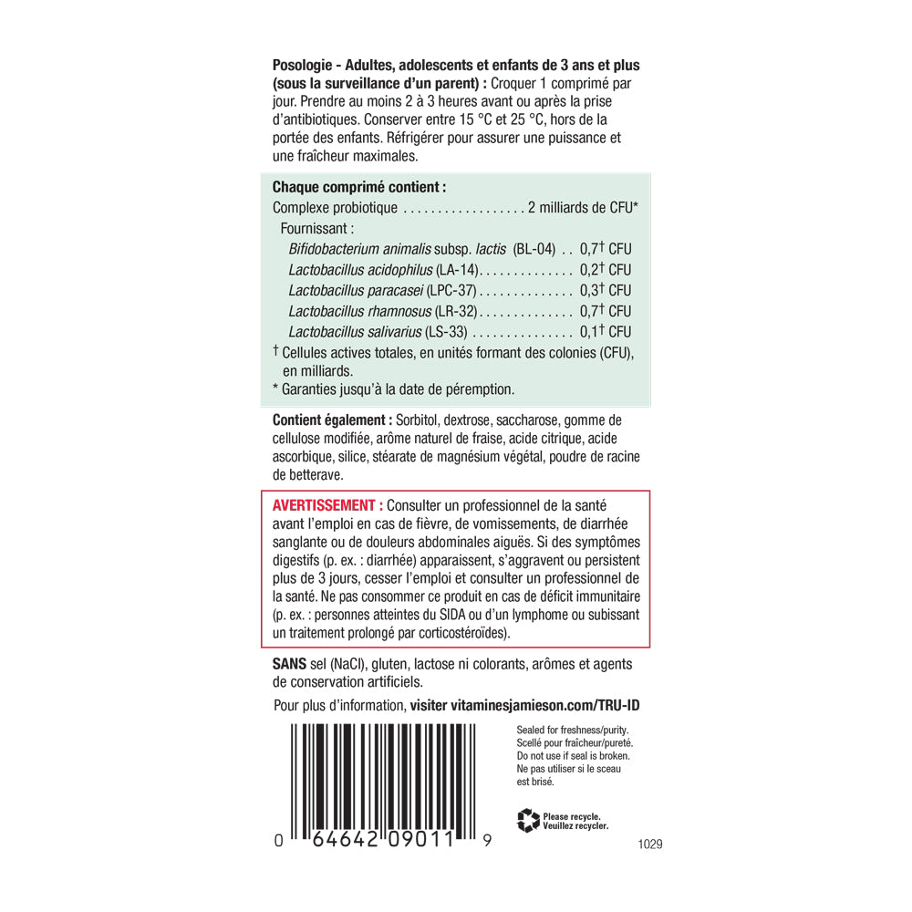Jamieson Chewable Probiotic - Natural Strawberry