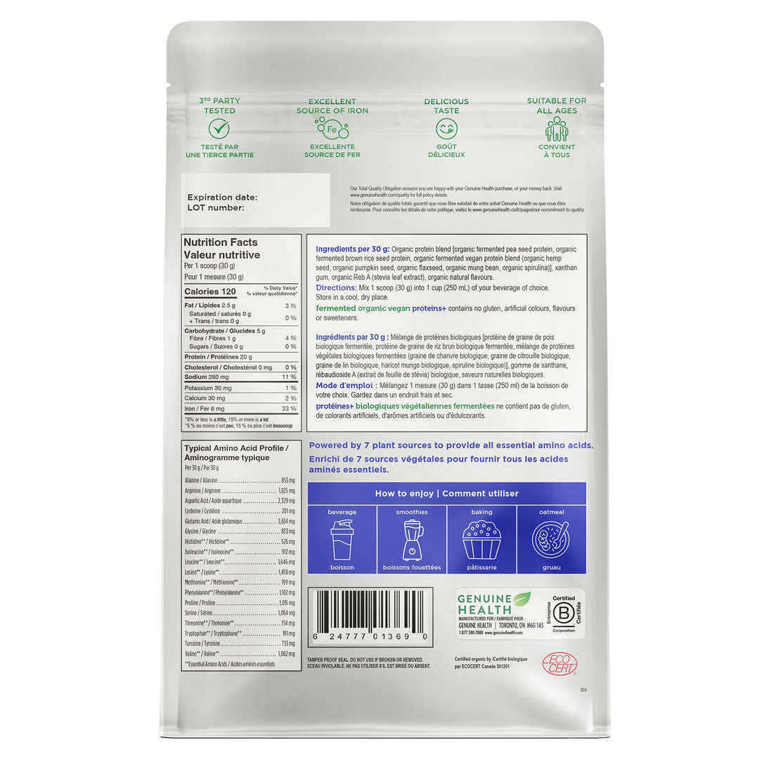 Genuine Health Fermented Vegan Proteins+ | Vanilla Plant Protein 300g