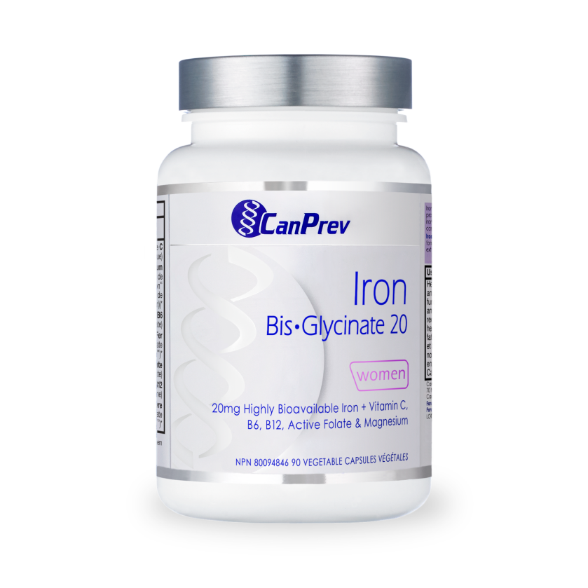 CanPrev Iron Bis-Glycinate 20 Women | 20 mg V-Caps
