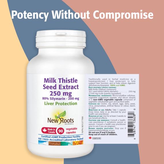New Roots Milk Thistle Seed Extract | High-Potency Liver Protection