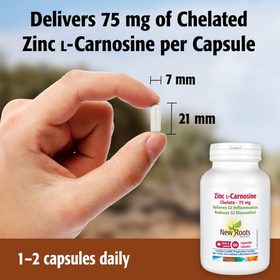New Roots Zinc ʟ‑Carnosine | Targeted GI Relief & Gut Lining Repair