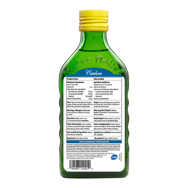 Carlson Super Cod + D Lemon Flavour