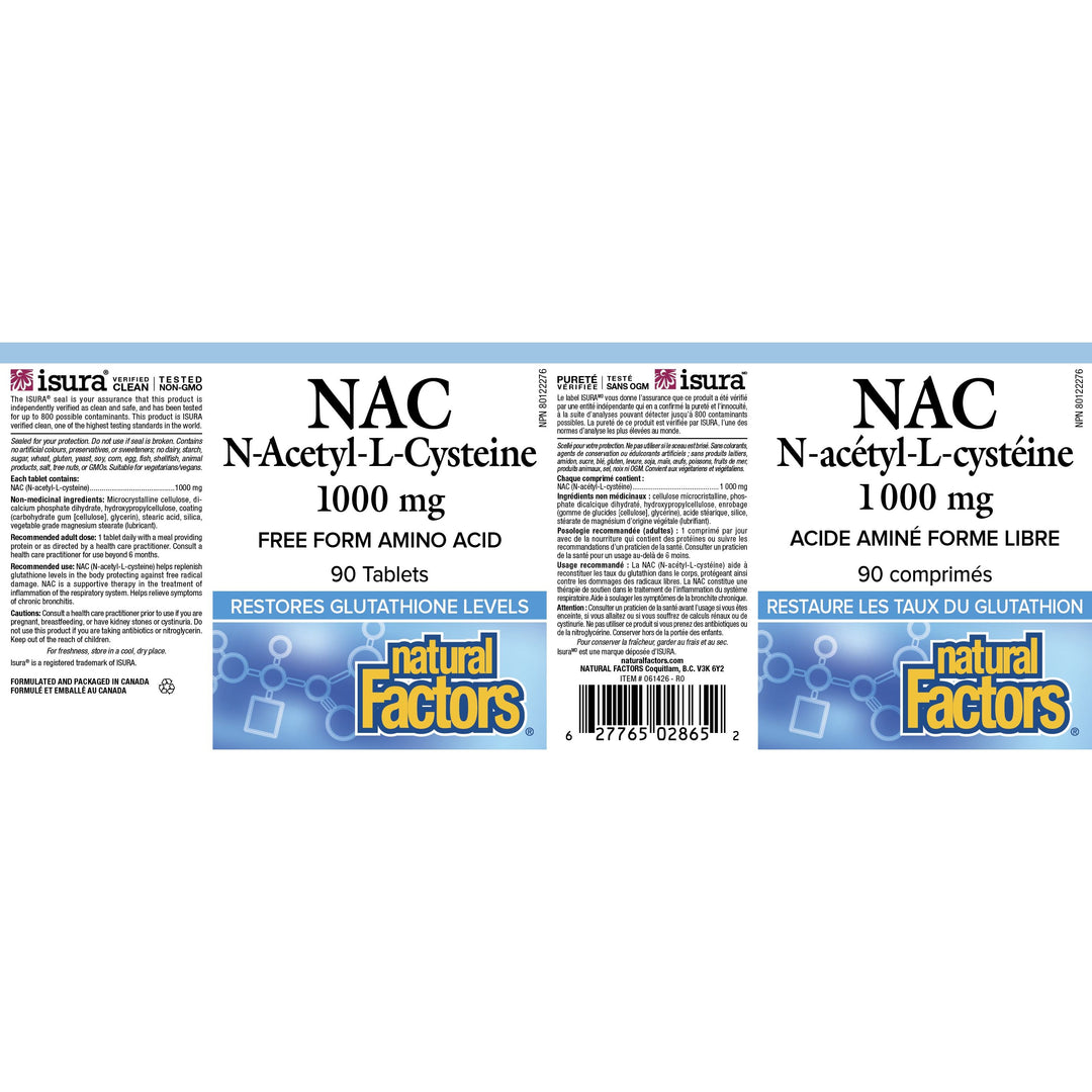 Natural Factors N-Acetyl-L-Cysteine 1000 mg