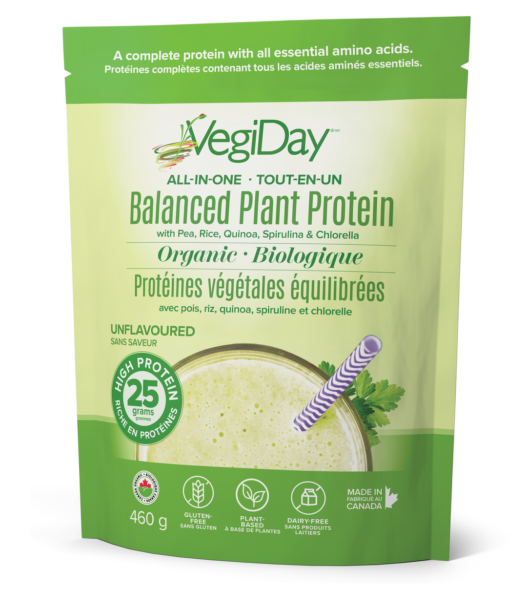 Assured Naturals VegiDay All-In-One Balanced Plant Proteins Powder, Unflavoured