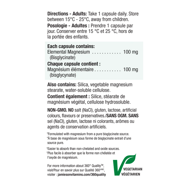Jamieson 100% Pure Magnesium Bisglycinate