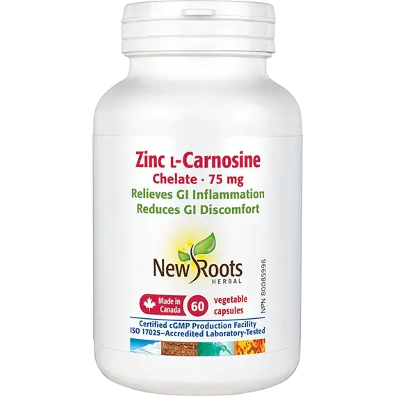 New Roots Zinc ʟ‑Carnosine | Targeted GI Relief & Gut Lining Repair
