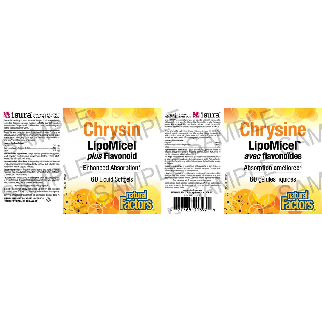 Natural Factors Chrysin LipoMicel® plus Flavonoid