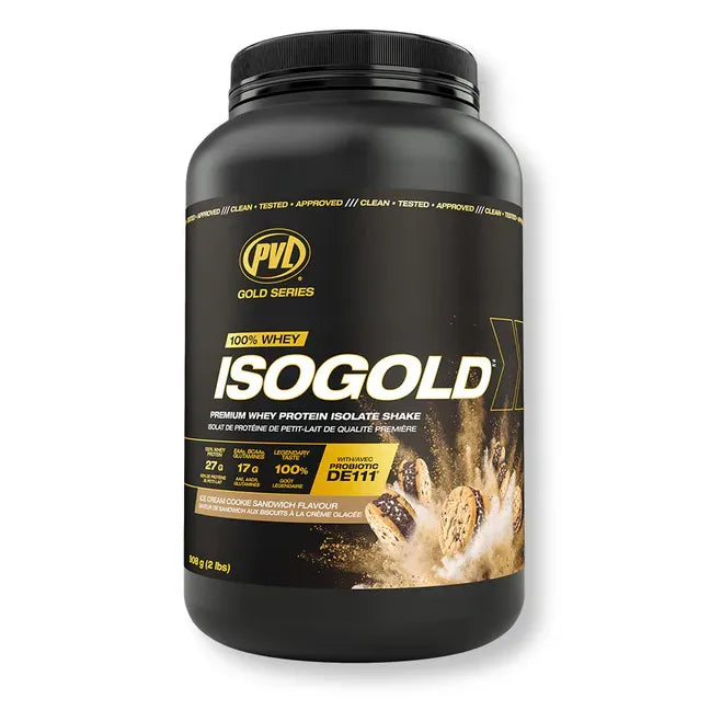LIQUIDATION - PVL ISOGOLD Whey Isolate Ice Cream Cookie Sandwich *OLD FORMAT* - FINAL SALE/NO RETURNS***
