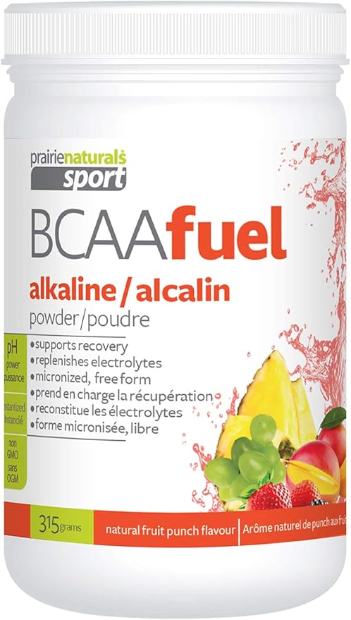 Prairie Naturals BCAA Fuel Alkaline Fruit Punch Flavour Powder