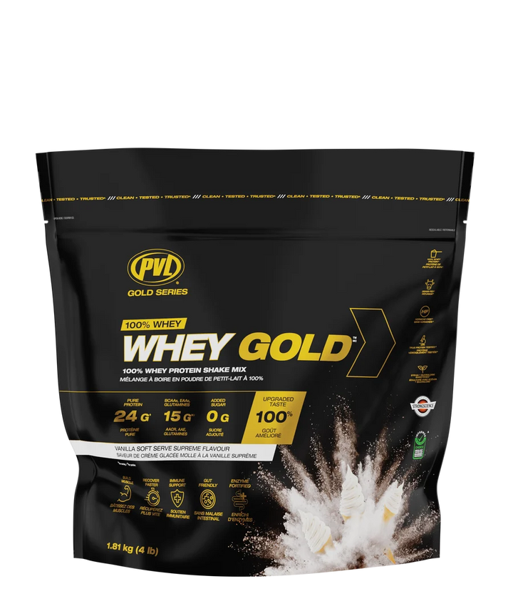 PVL Gold Series 100%Whey Gold, Vanilla Soft Serve Supreme 1.81 kg