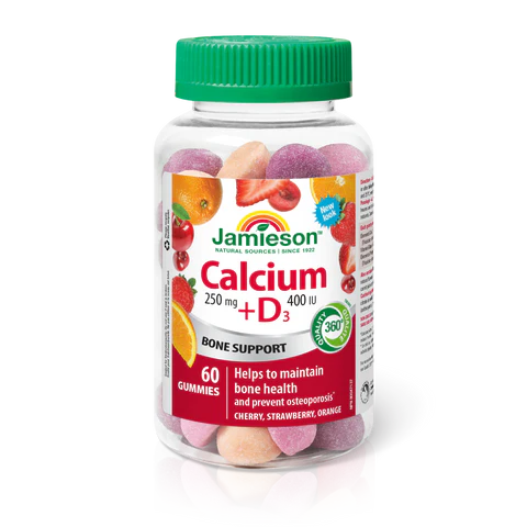 Jamieson Calcium 250 mg + D3 400IU Gummies