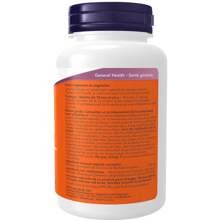 NOW  Berberine HCI 500 mg Vegetarian Capsules