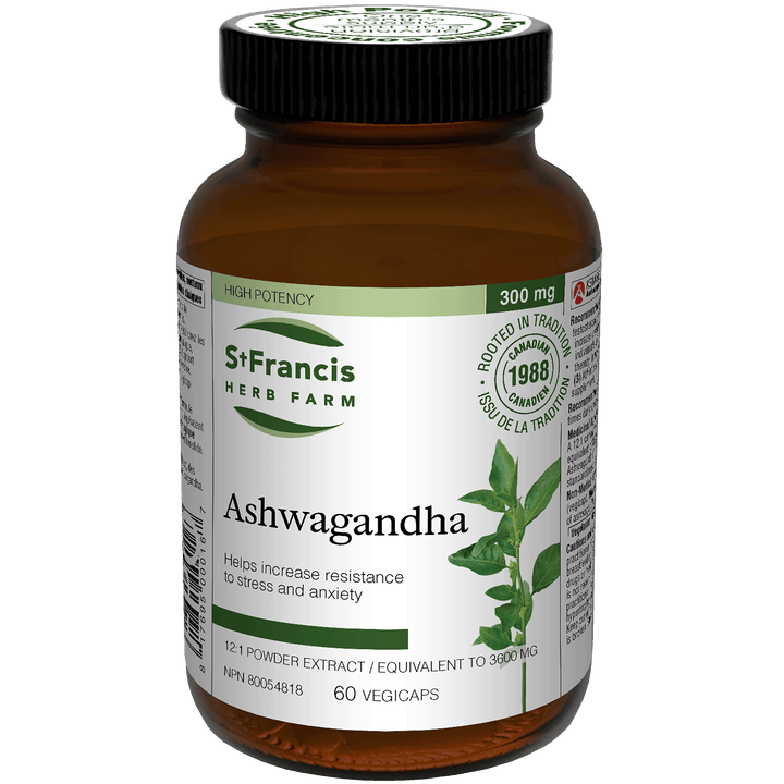 St. Francis Herb Farm Ashwagandha | High-Potency KSM-66® for Stress Relief