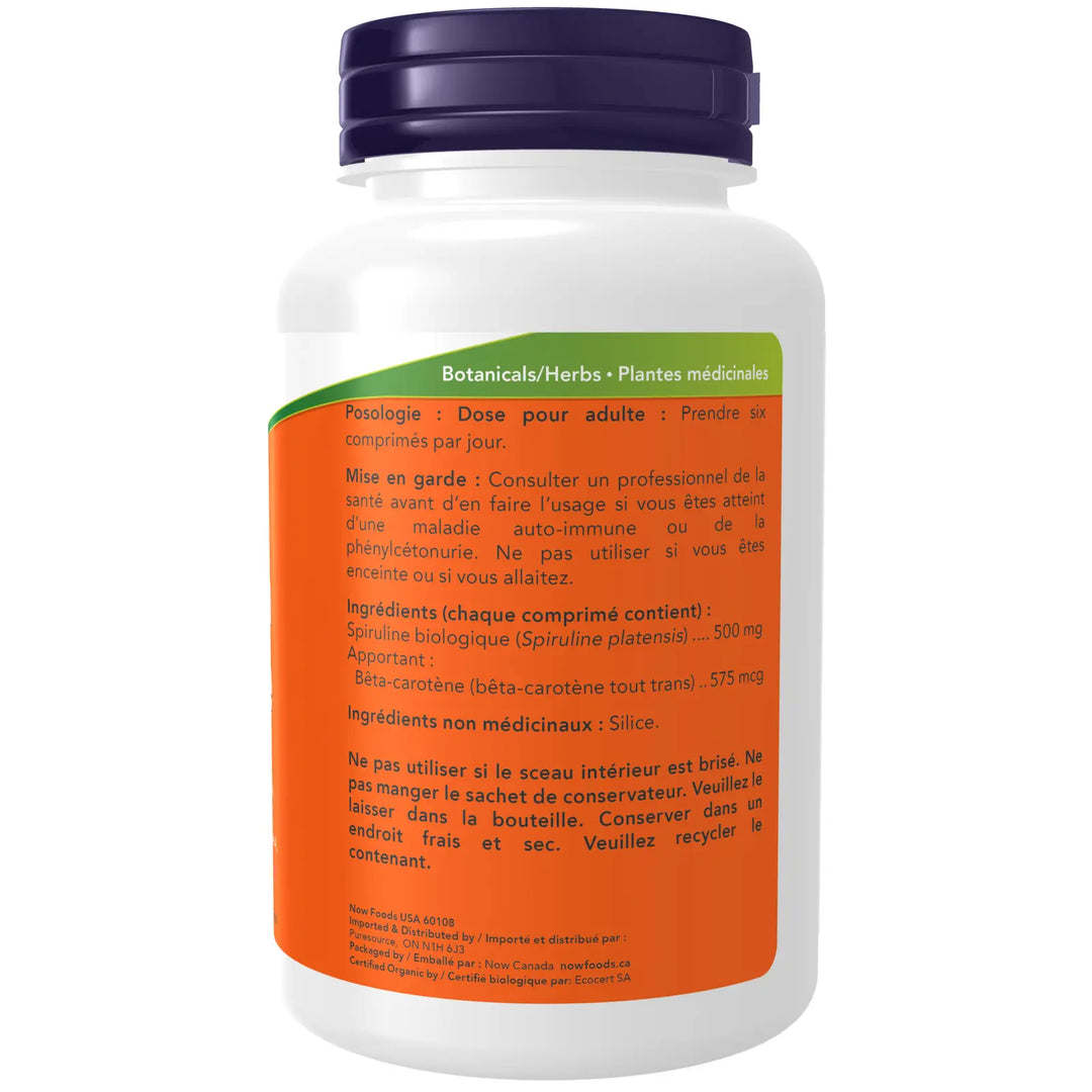 Now Organic Spirulina 500 mg