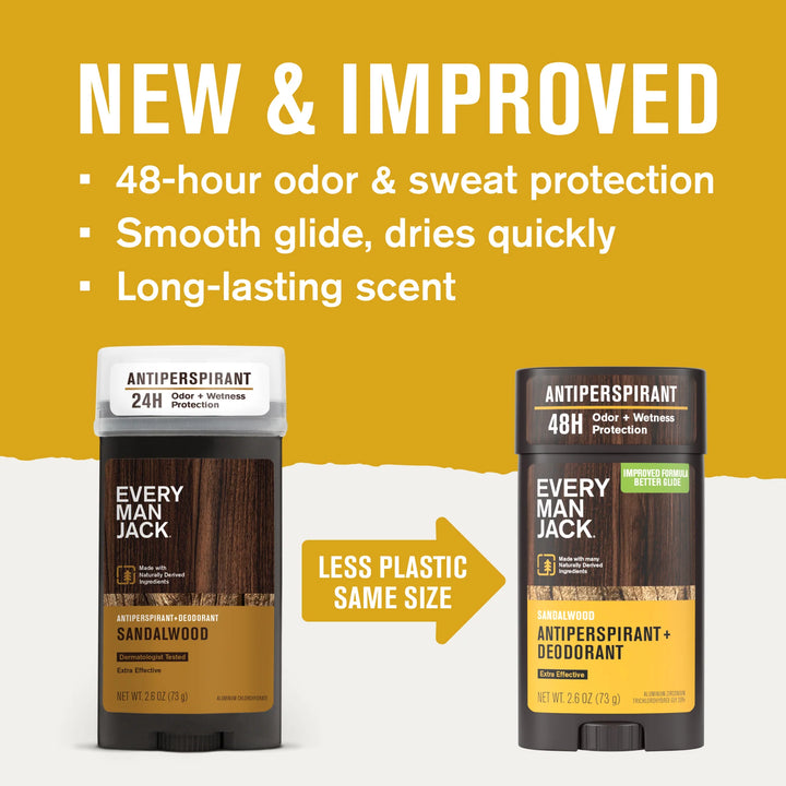 Every Man Jack Antiperspirant + Deodorant Sandalwood
