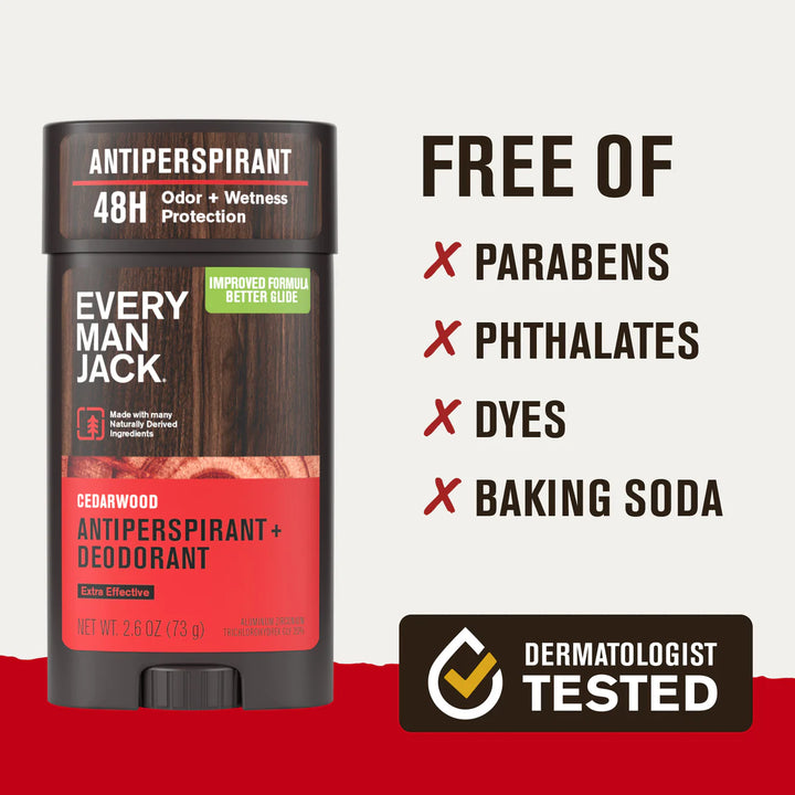 Every Man Jack Antiperspirant + Deodorant Cedarwood