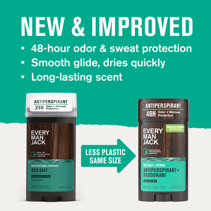 Every Man Jack Antiperspirant + Deodorant Sea Salt + Citrus