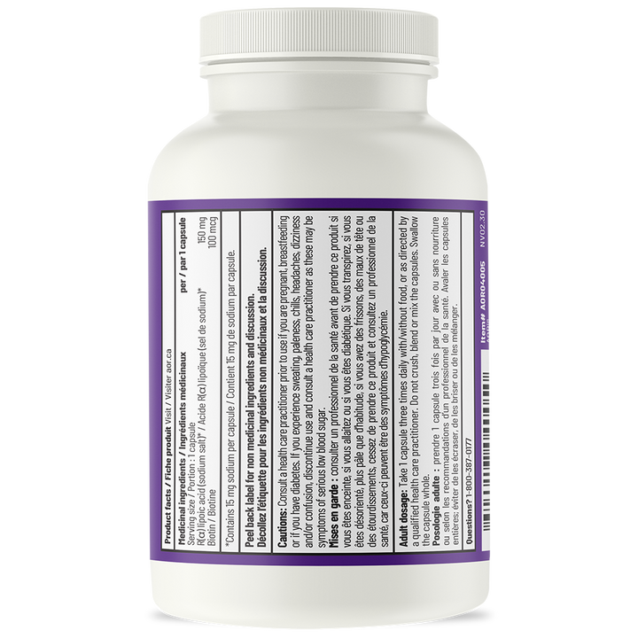 AOR R-Lipoic Acid | Mitochondrial Antioxidant & Nerve Support V-Caps