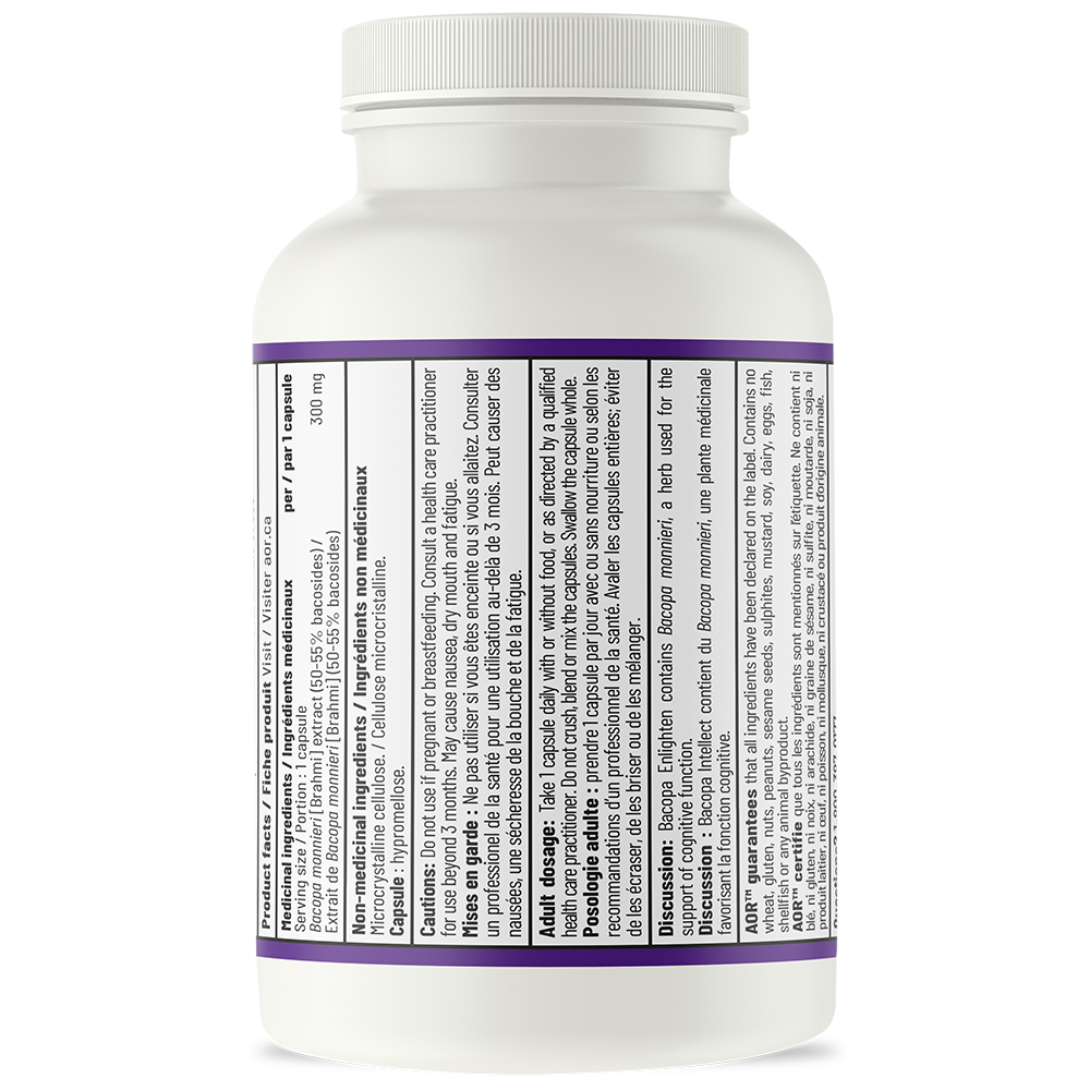 AOR Bacopa Intellect | Memory & Cognitive Support V-Caps
