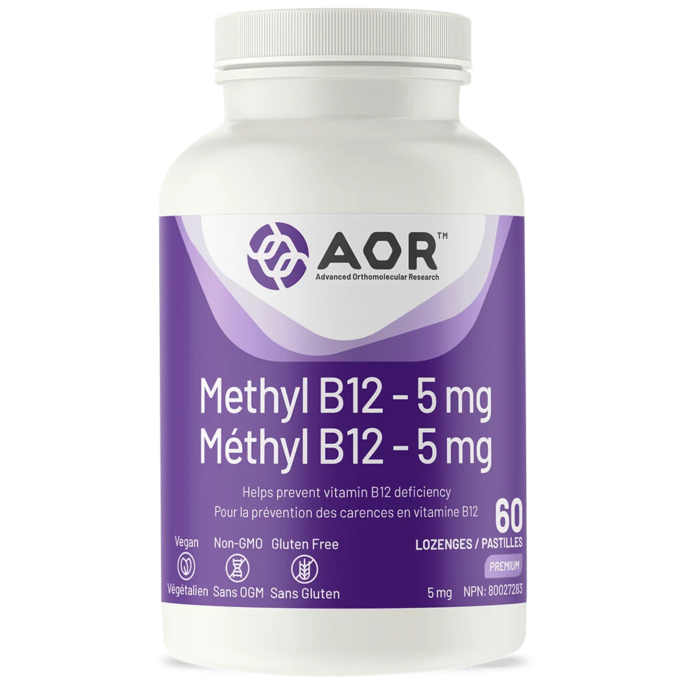 AOR Methyl B12 5 mg | High-Potency Energy & Nerve Support Lozenges