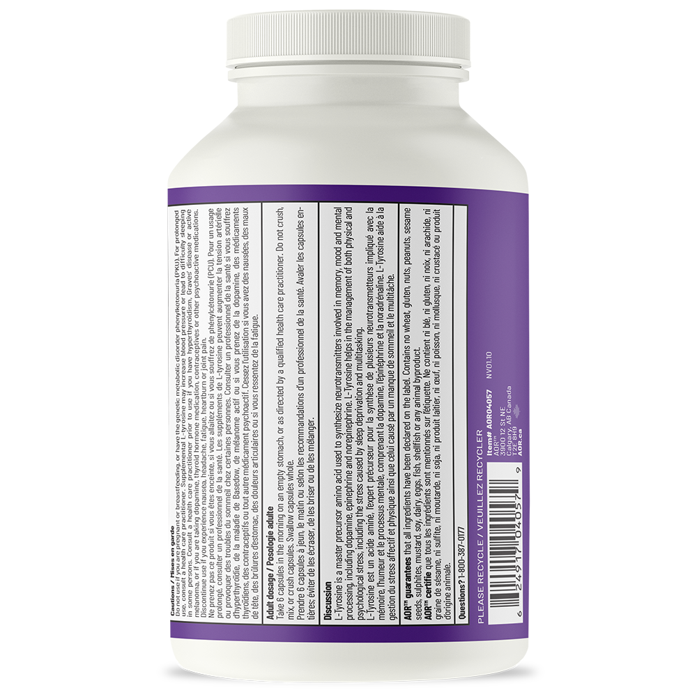 AOR L-Tyrosine | Cognitive Function & Alertness V-Caps