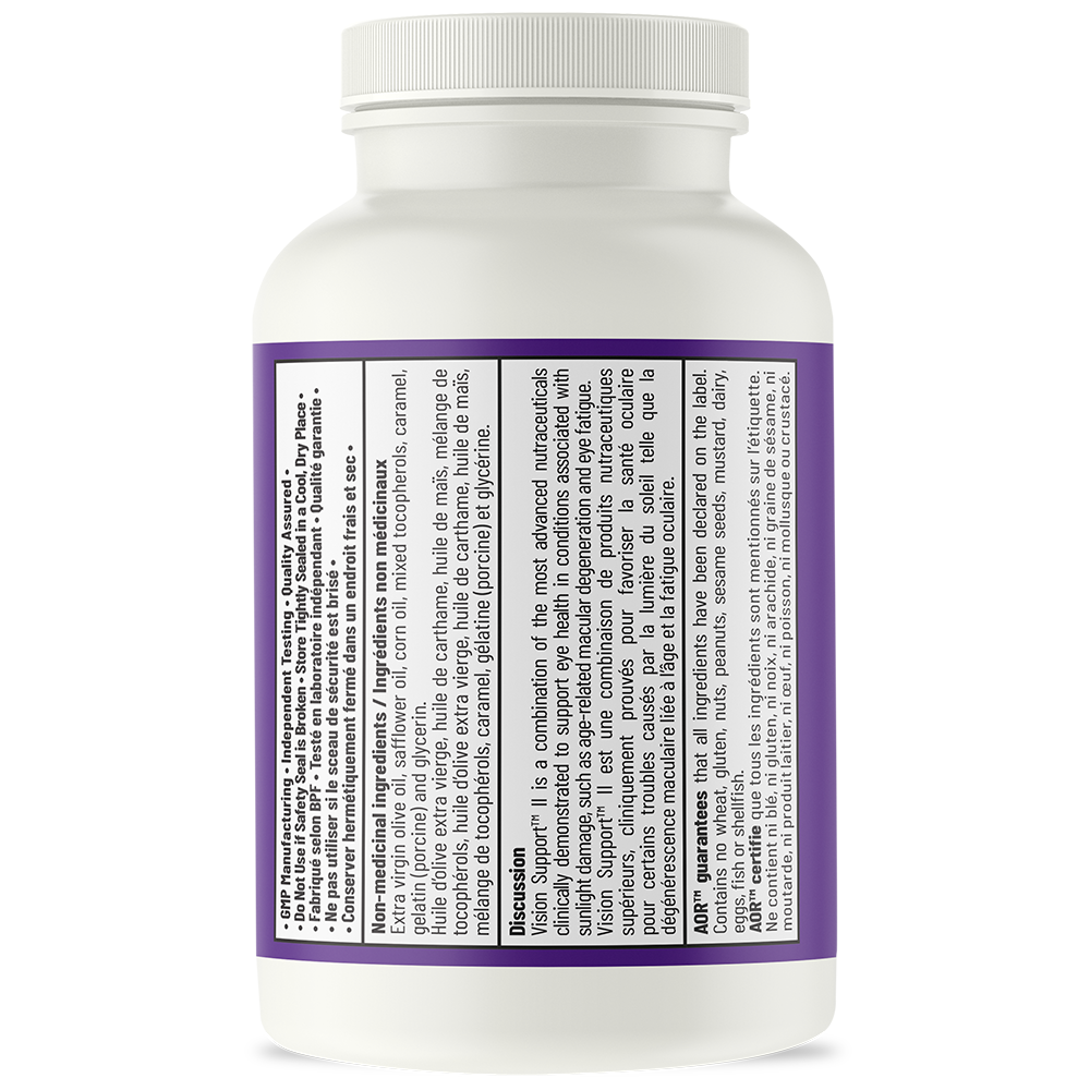 AOR Vision Support II | Macular & Blue Light Support Softgels