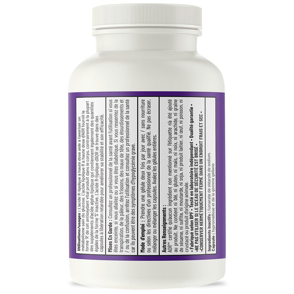 AOR High Dose R-Lipoic Acid | Mitochondrial & Nerve Support V-Caps