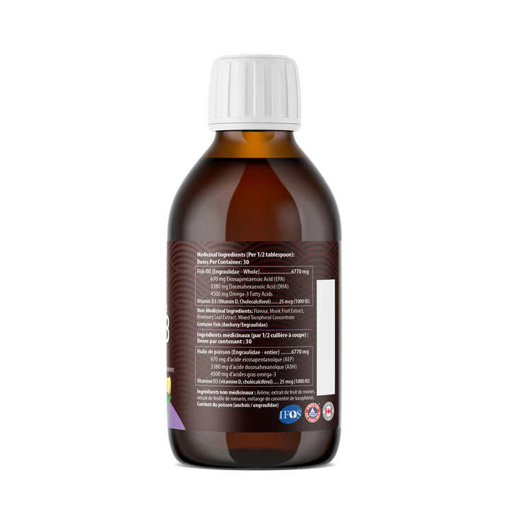 AquaOmega High DHA Omega-3, 4500mg Grape