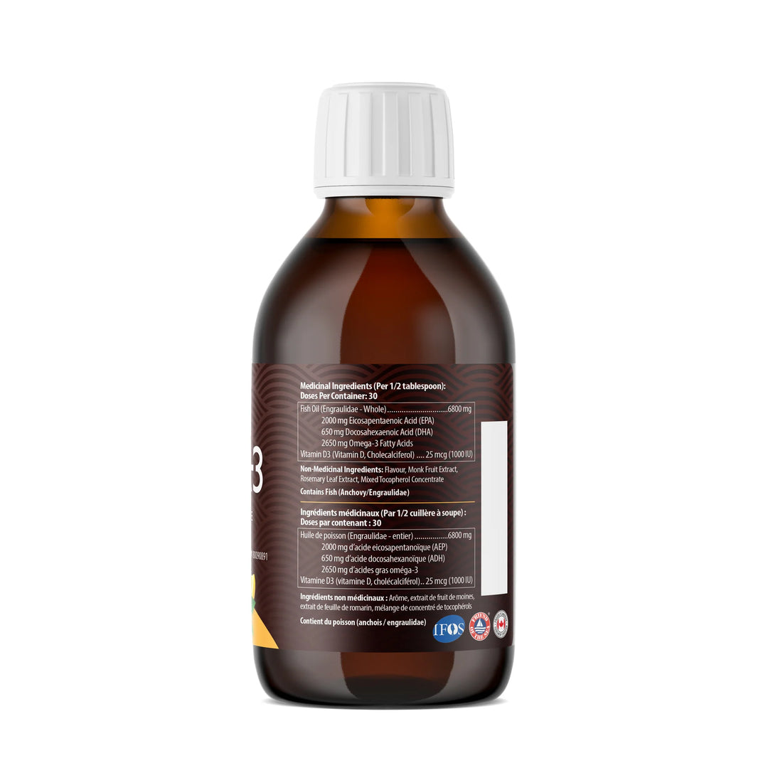 AquaOmega - Omega-3 3X Extra Strength EPA - Lemon Flavour