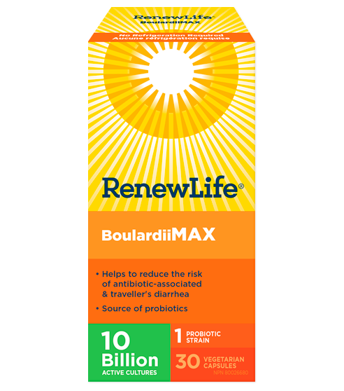 Renew Life® Traveller's Probiotics BoulardiiMAX 10 Billion Active Cultures
