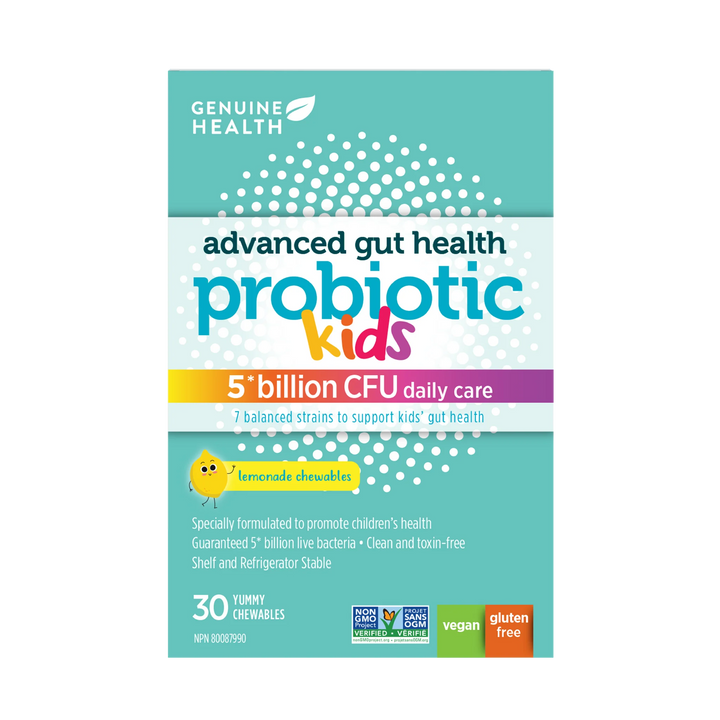 Genuine Health Advanced Gut Health Kids | Probiotic 5 Billion Chewables