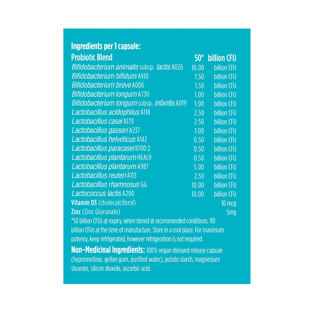 Genuine Health Advanced Gut Health | Immune Probiotic 50 Billion 30 V-Caps