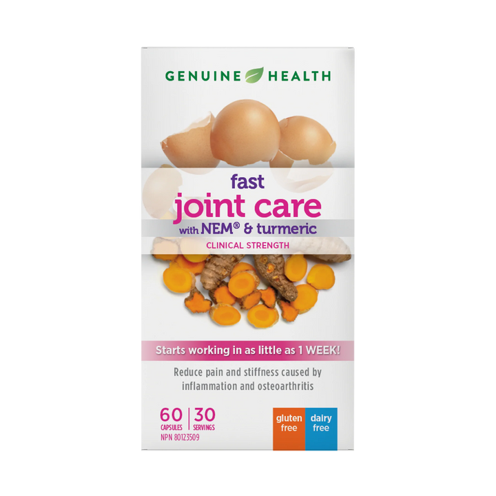 Genuine Health Fast Joint Care | NEM & Turmeric 60 V-Caps