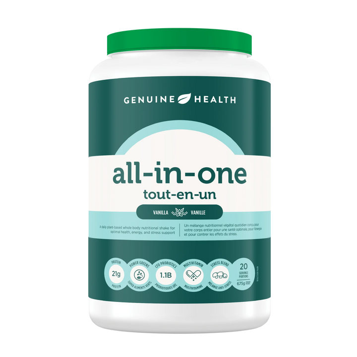 Genuine Health All-in-One | Vanilla Meal Replacement Powder 675g