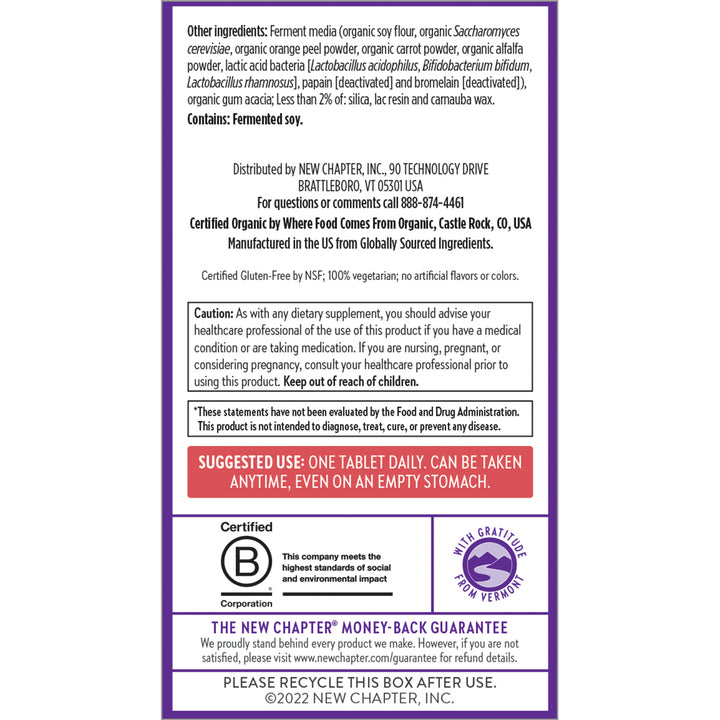 LIQUIDATION - New Chapter®  One Daily Every Woman's Multivitamin 55+  - FINAL SALE/NO RETURNS***