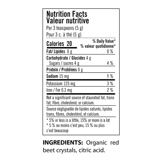 Flora Red Beet Crystals Energizing Superfood