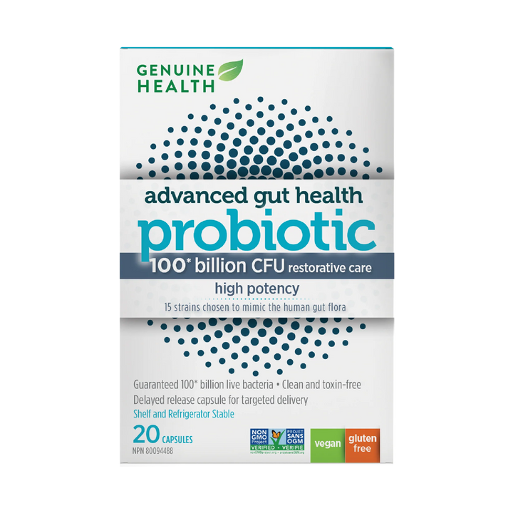 Genuine Health Advanced Gut Health | 100B Probiotic 20 V-Caps
