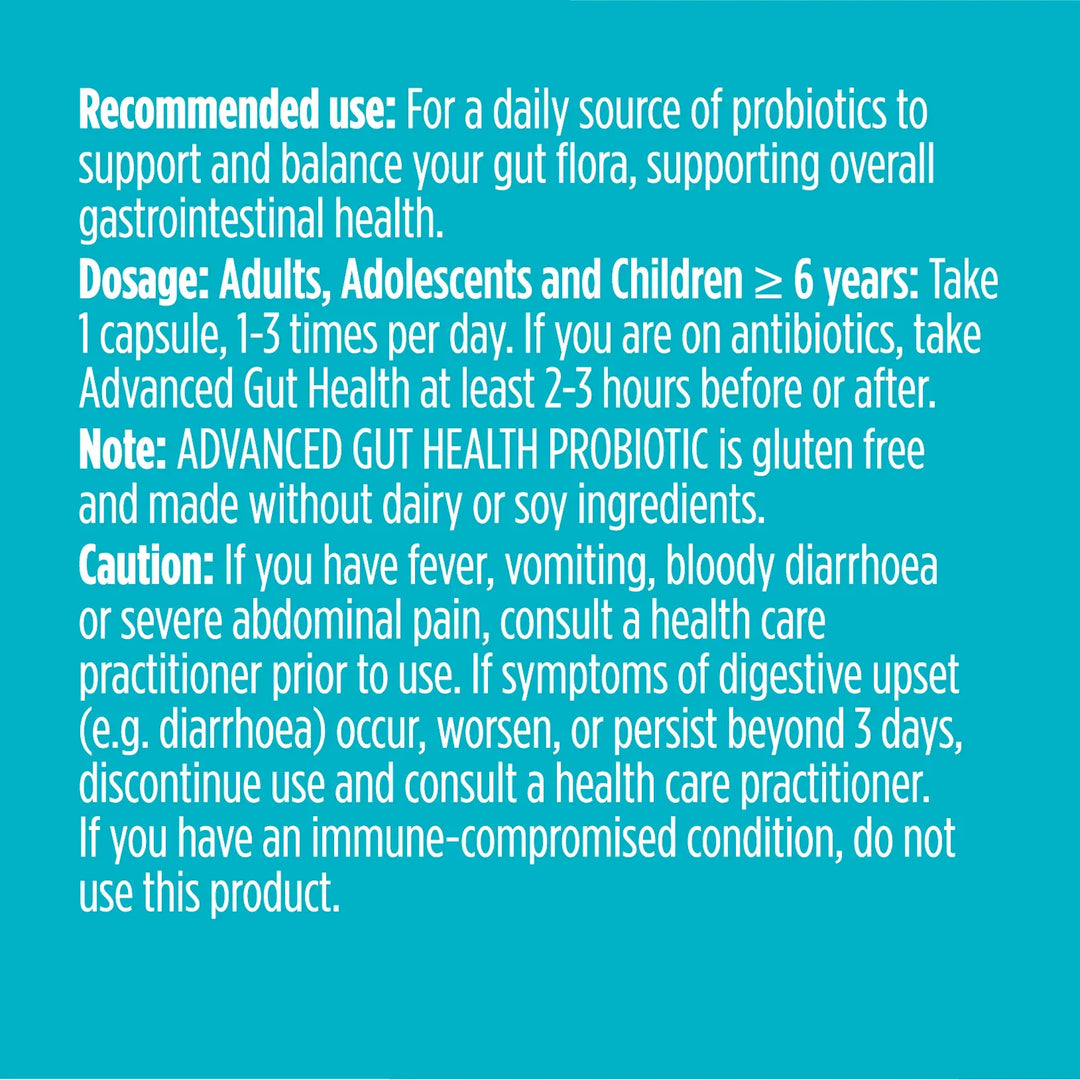 Genuine Health Advanced Gut Health | Daily Probiotic 15 Billion 30 V-Caps