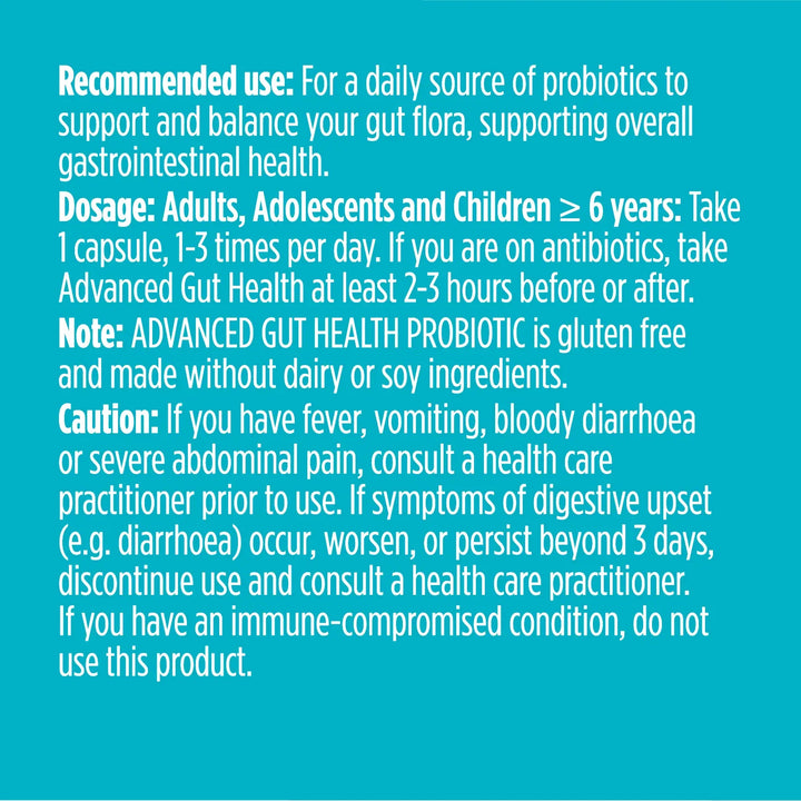 Genuine Health Advanced Gut Health | Daily Probiotic 15 Billion 30 V-Caps