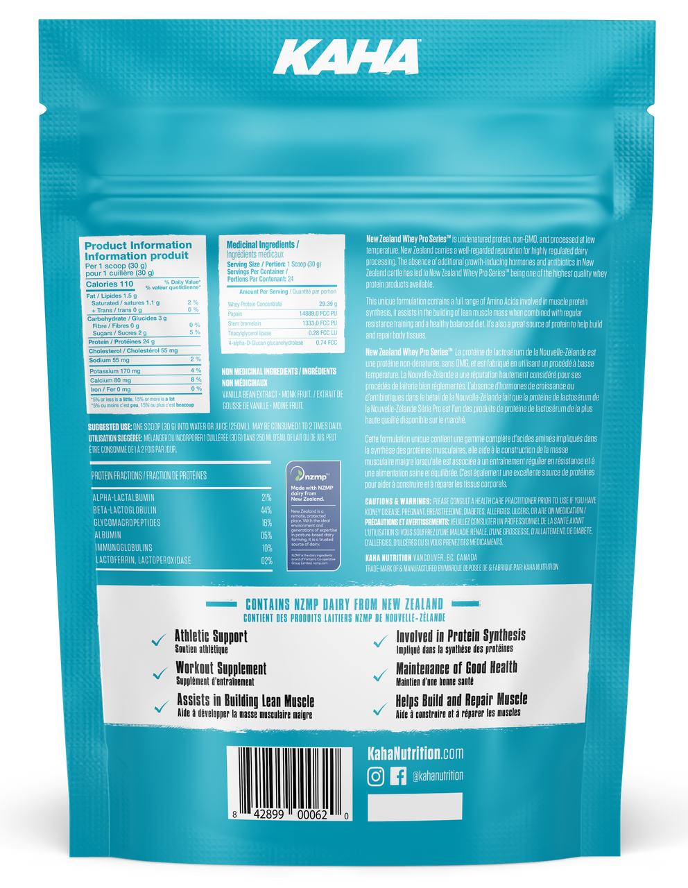 Kaha New Zealand Whey Concentrate, Vanilla