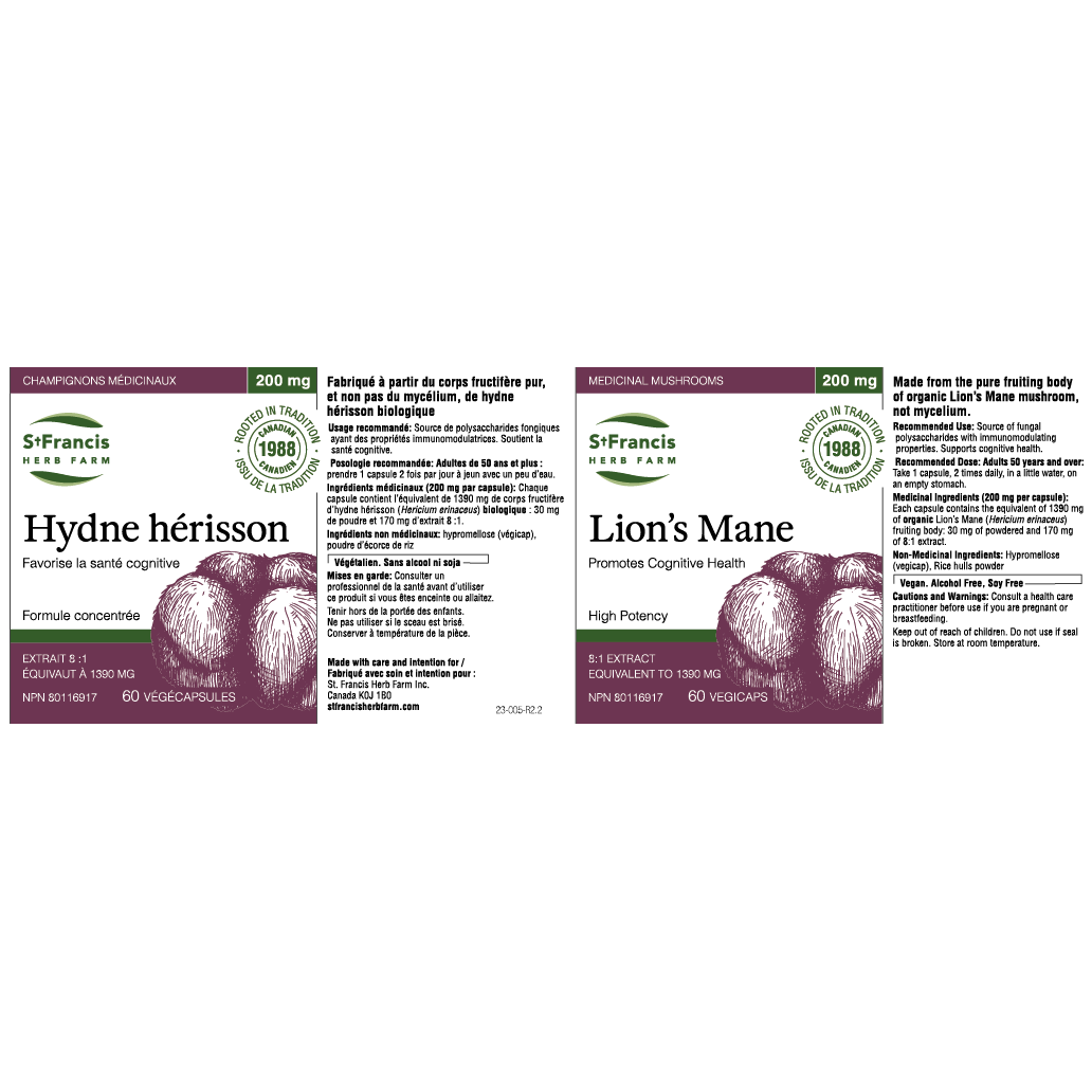 St. Francis Herb Farm Lion’s Mane | Cognitive & Immune Support