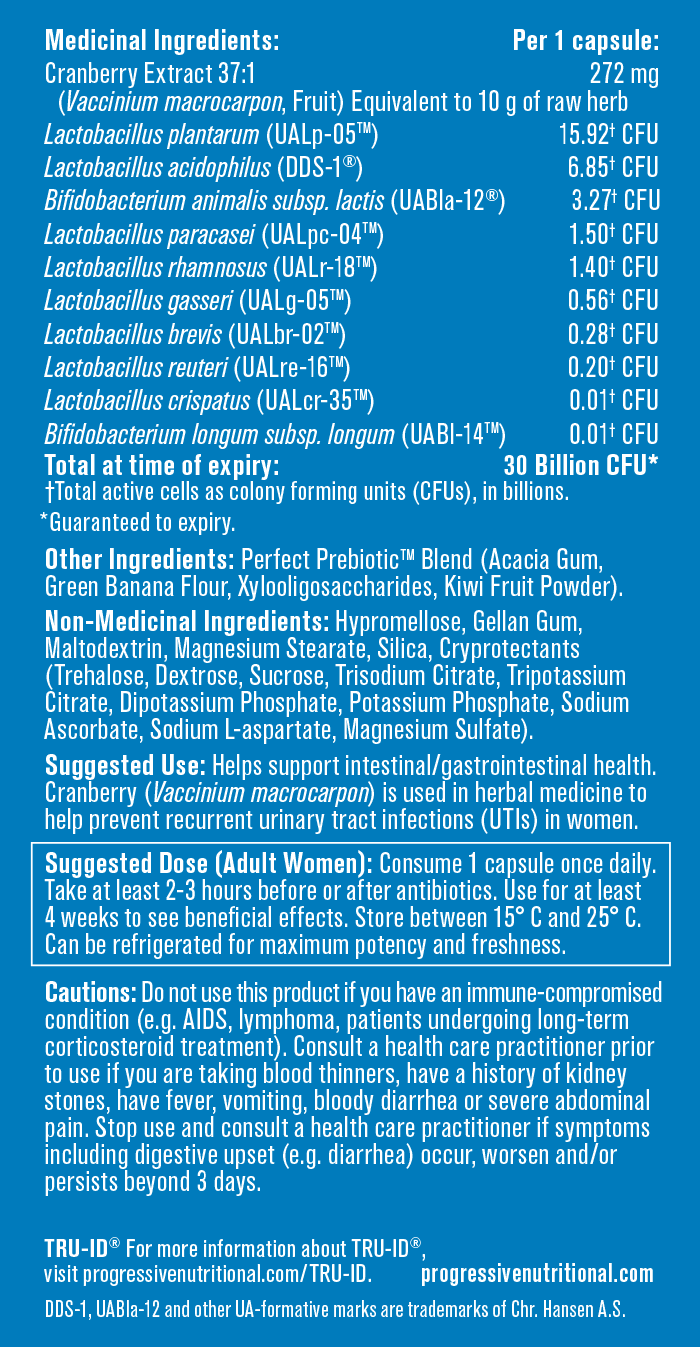Progressive Perfect Probiotic Women's Support 30 Billion