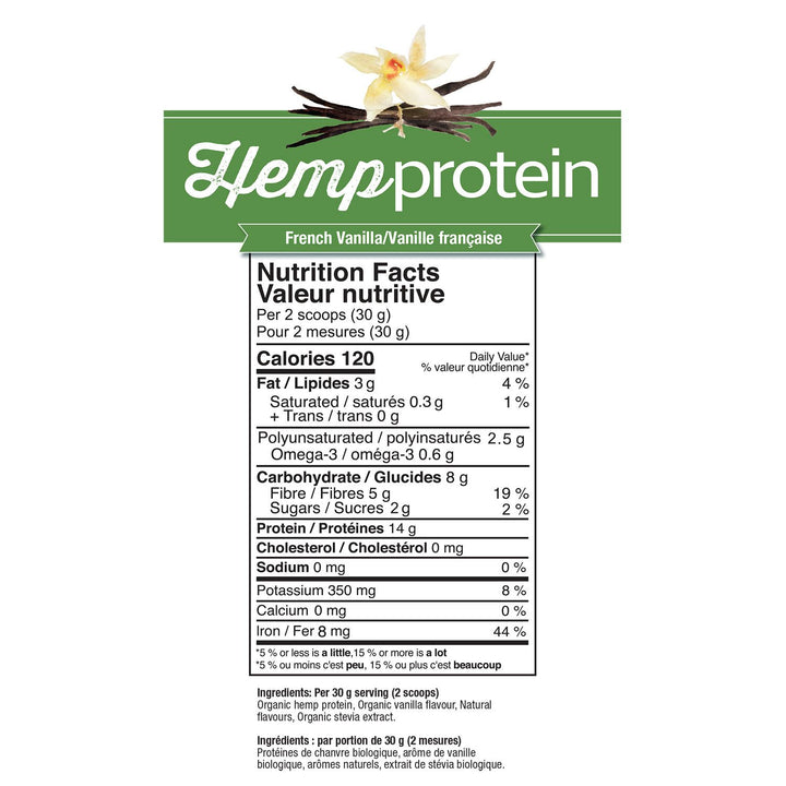 Prairie Naturals Hemp Protein French Vanilla 400g