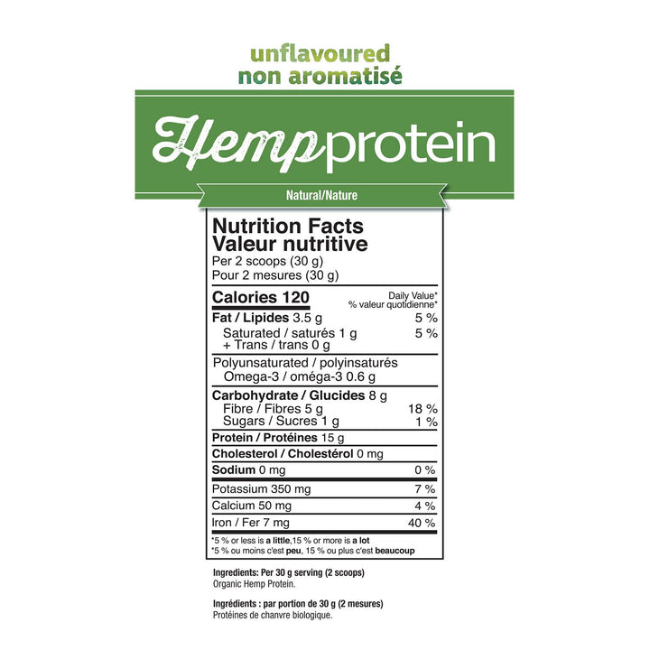 LIQUIDATION - Prairie Naturals Hemp Protein Unflavoured 400g - FINAL SALE***