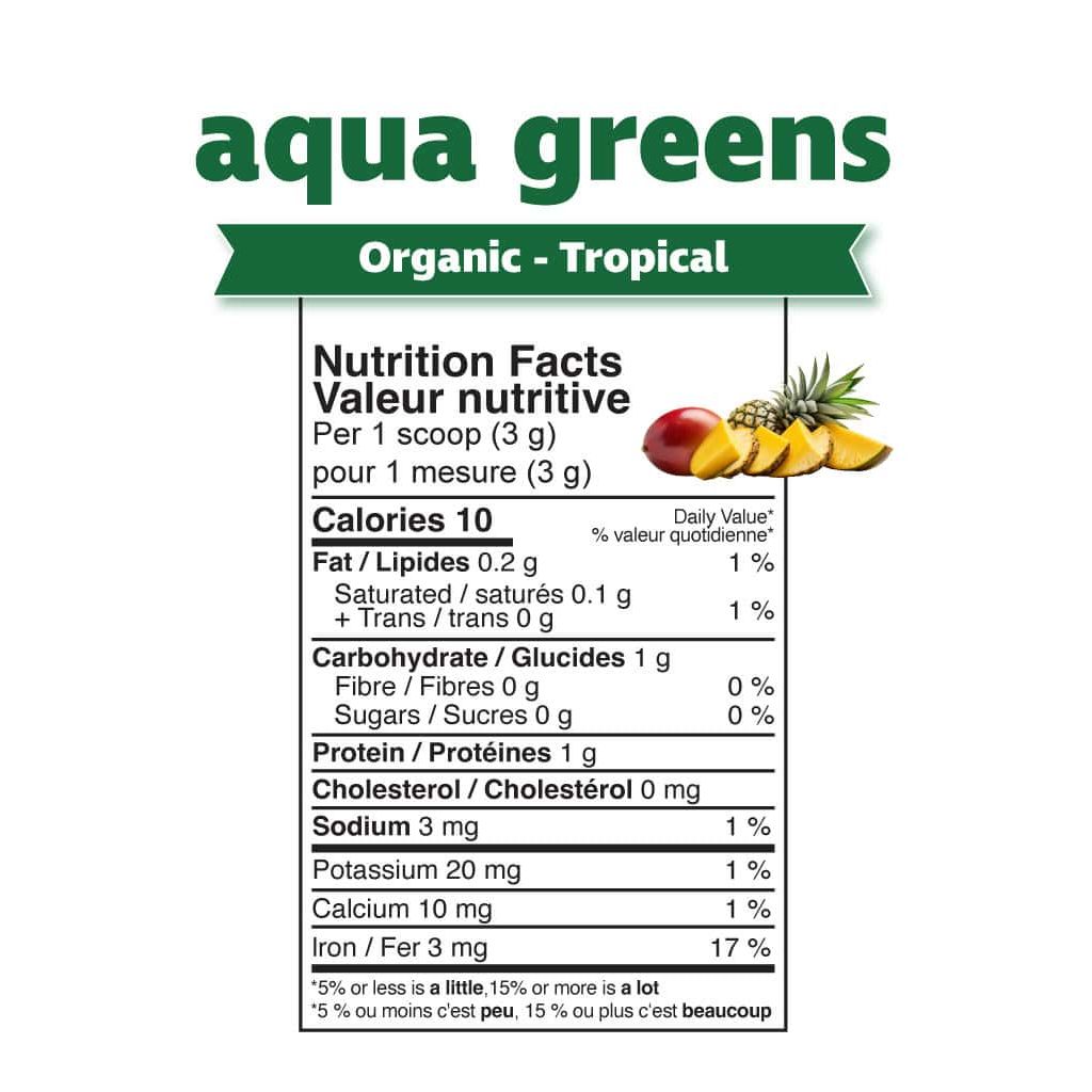 Prairie Naturals Organic Aqua Greens Powder Tropical 200g