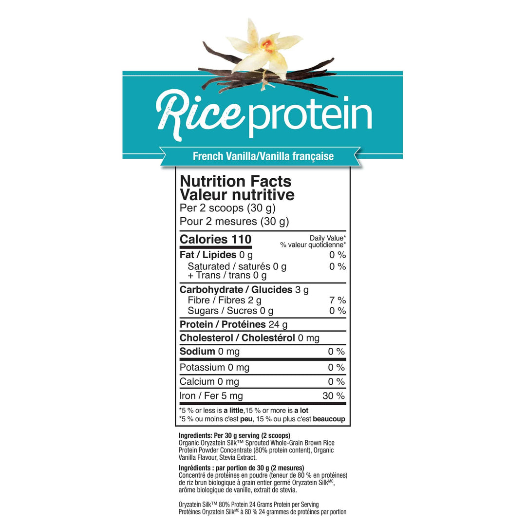 Prairie Naturals Rice Protein French Vanilla 360g