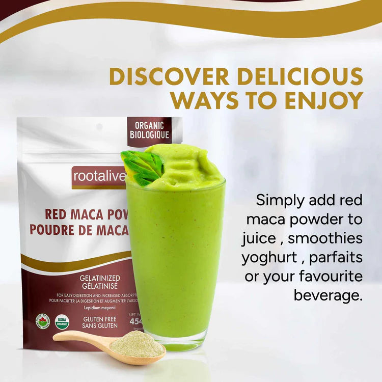 Rootalive Organic Gelatinized Red Maca Powder