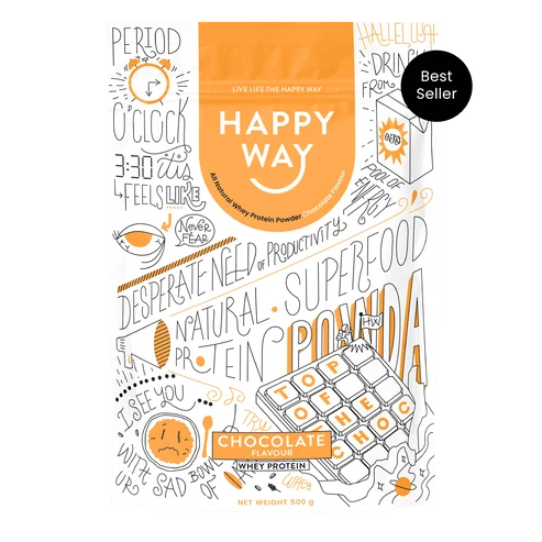 HAPPYWAY -  Whey Protein Powder, Chocolate Flavour